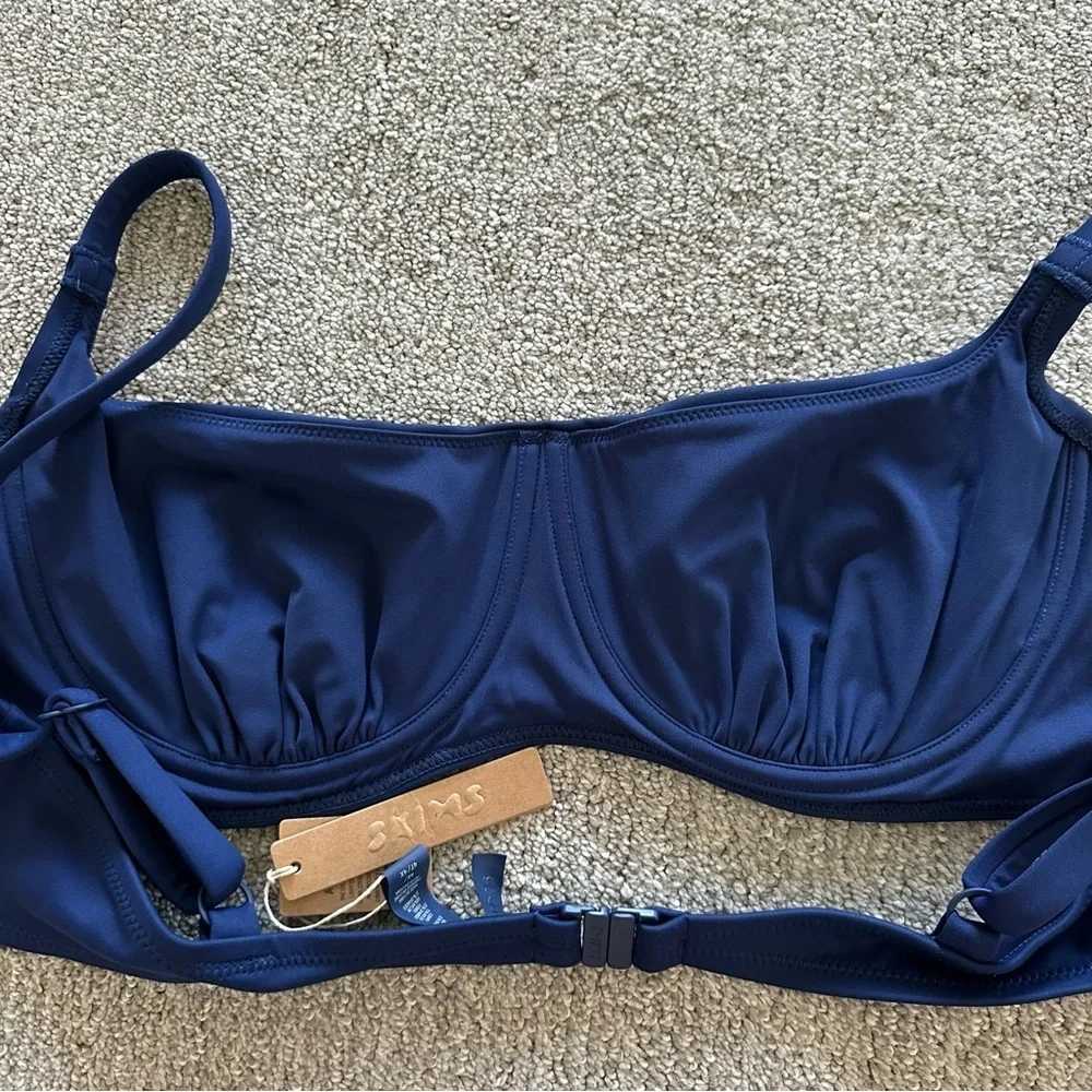 SKIMS Shaping Swim Ruched Underwire Bikini‎ Top Midnight 4X (BT-SCP-2759)